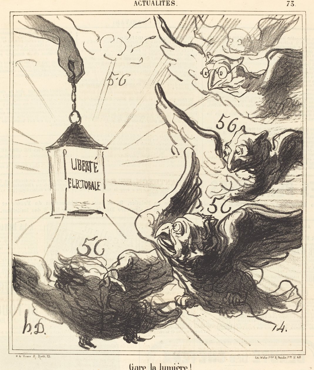 Parkold le a fényt! alkotó: Honoré Daumier