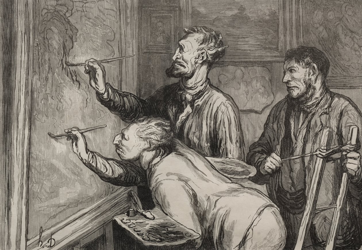 Az utolsó érintés megadása alkotó: Honoré Daumier