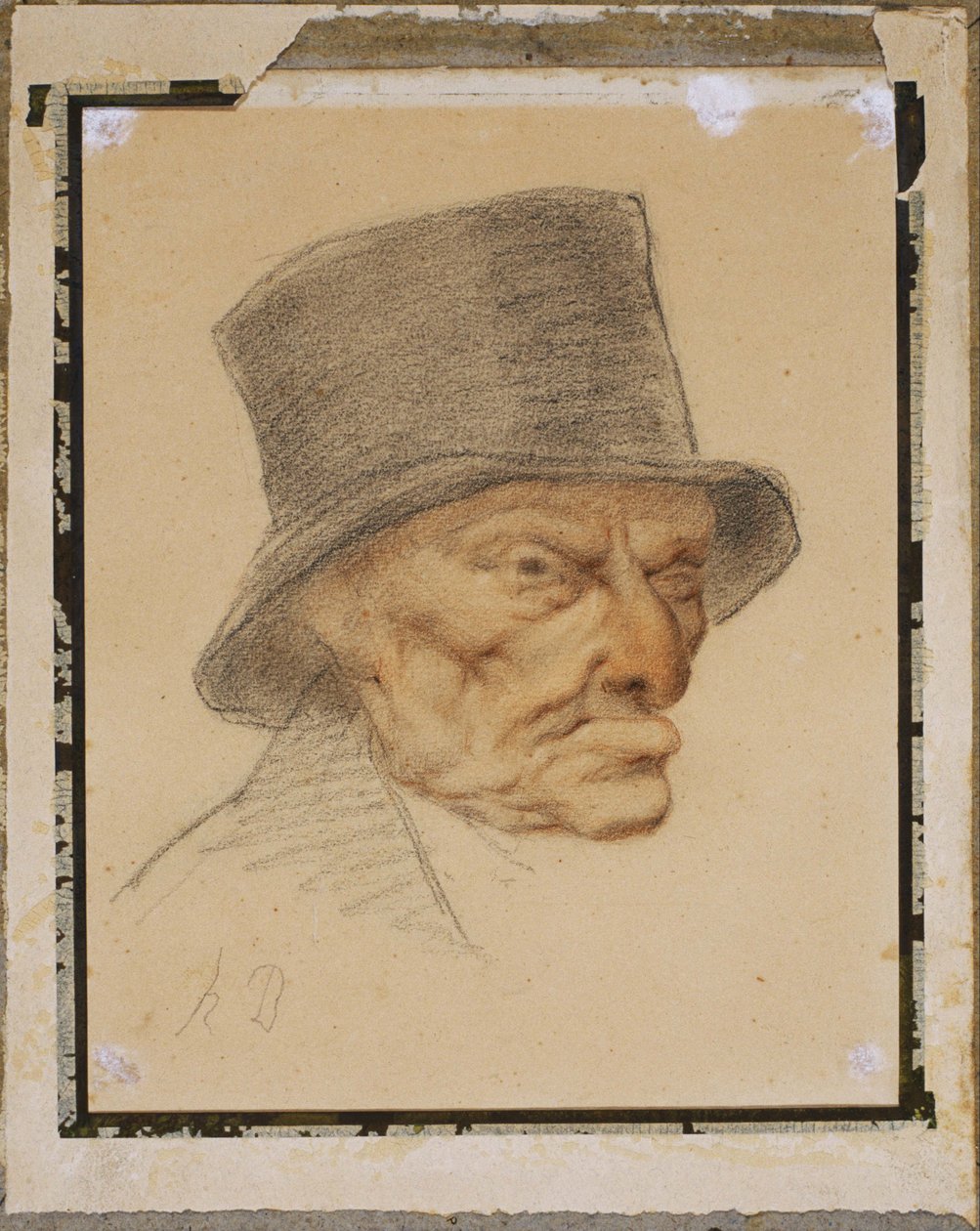 Egy öregember feje alkotó: Honoré Daumier