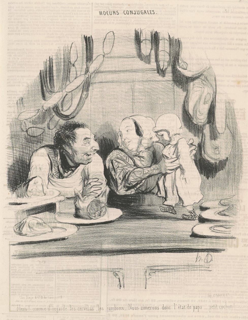 Eh! ahogy a cervelákat nézi... alkotó: Honoré Daumier