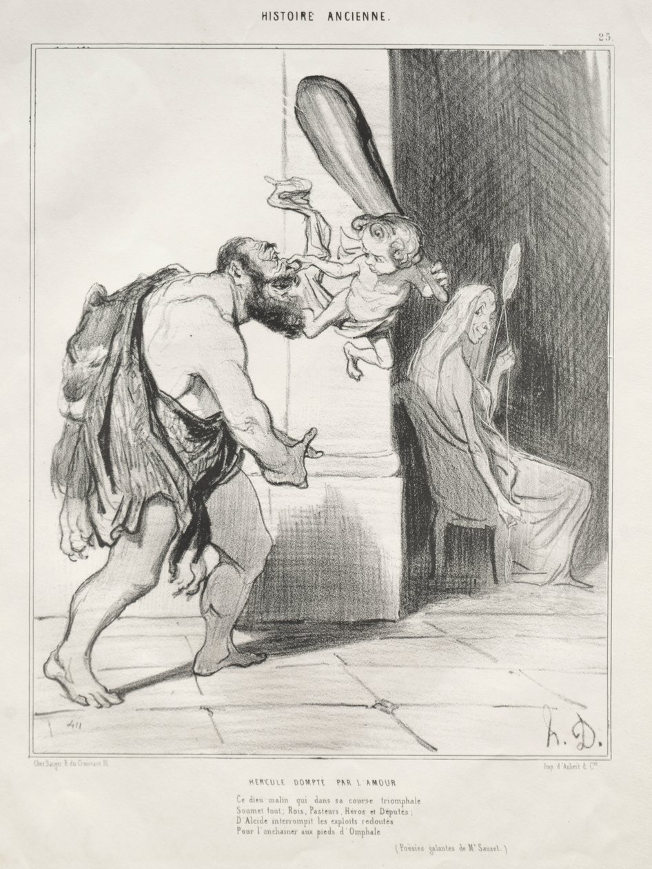 Herkules megszelídítette a szerelem alkotó: Honoré Daumier
