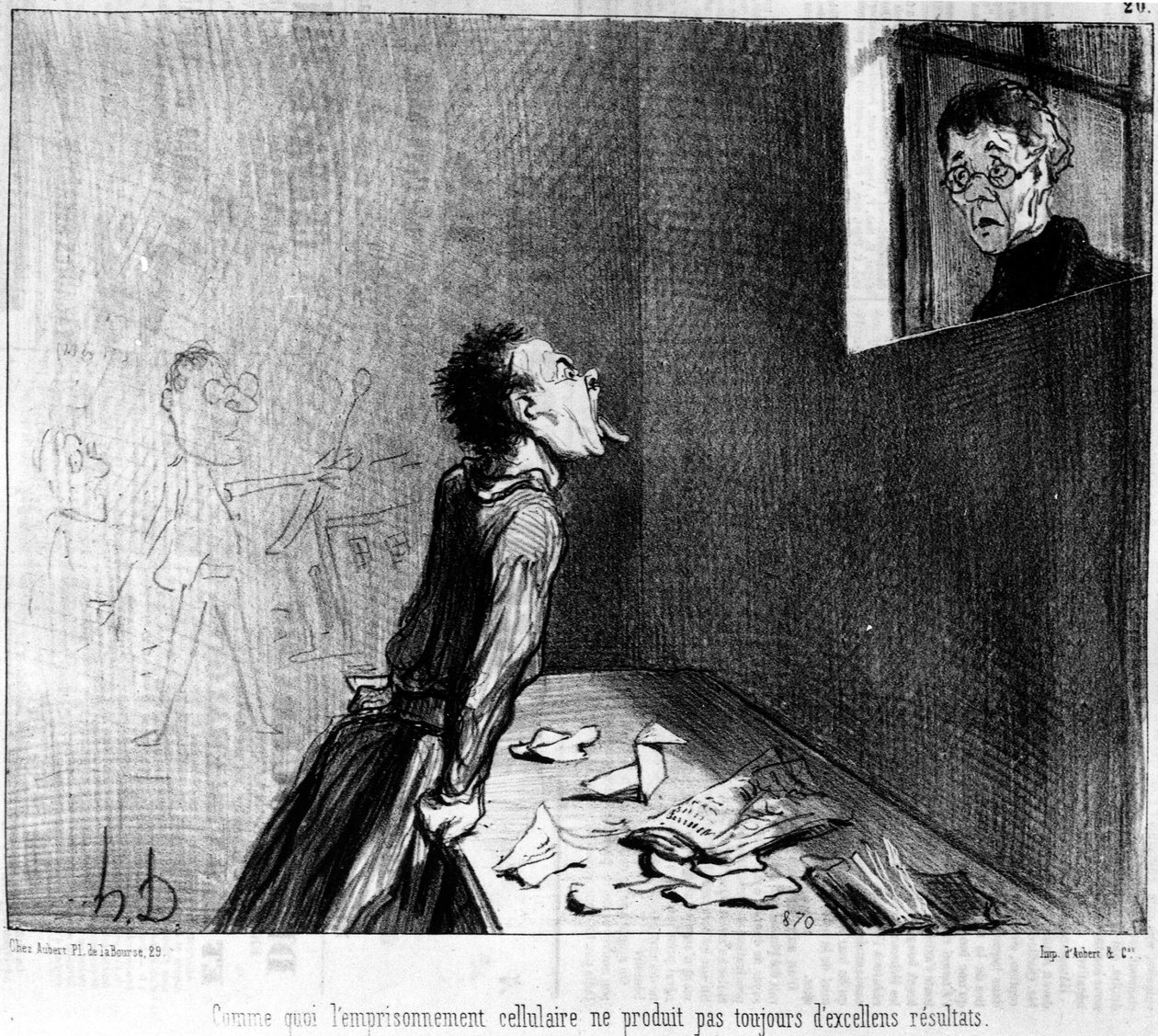 Hogy a magánzárka nem mindig hoz kiváló eredményeket, rajzfilmek sorozata Professzorról és Moutards of Honore Daumierről (1808-1879). "Macskazene" alkotó: Honoré Daumier