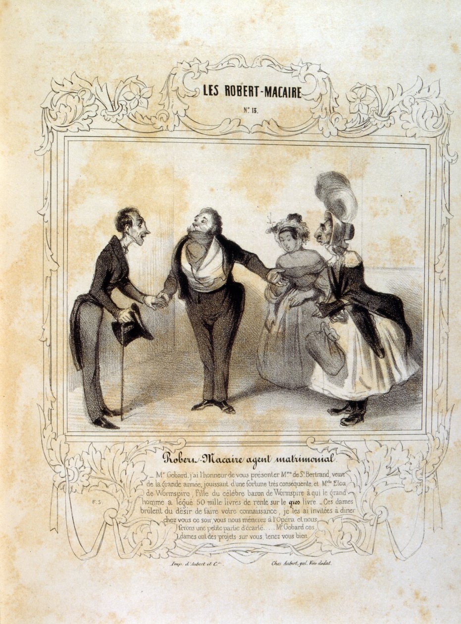 Ötletek és legendák Philipon Les Cent és Robert Macaire címmel alkotó: Honoré Daumier