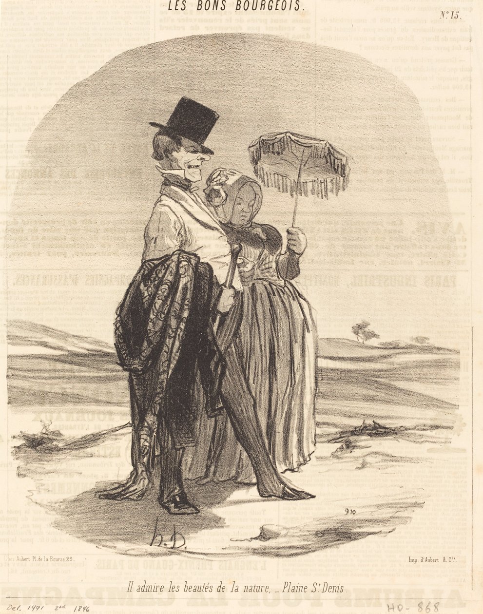Csodálja a természet szépségeit - Plaine St. Denis alkotó: Honoré Daumier