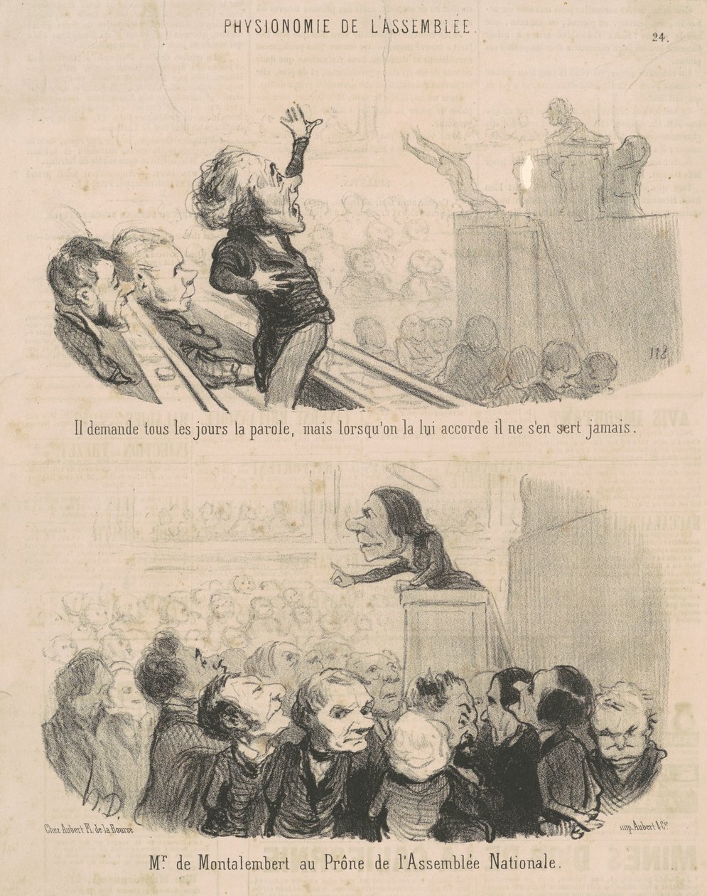 Minden nap szót kér... alkotó: Honoré Daumier