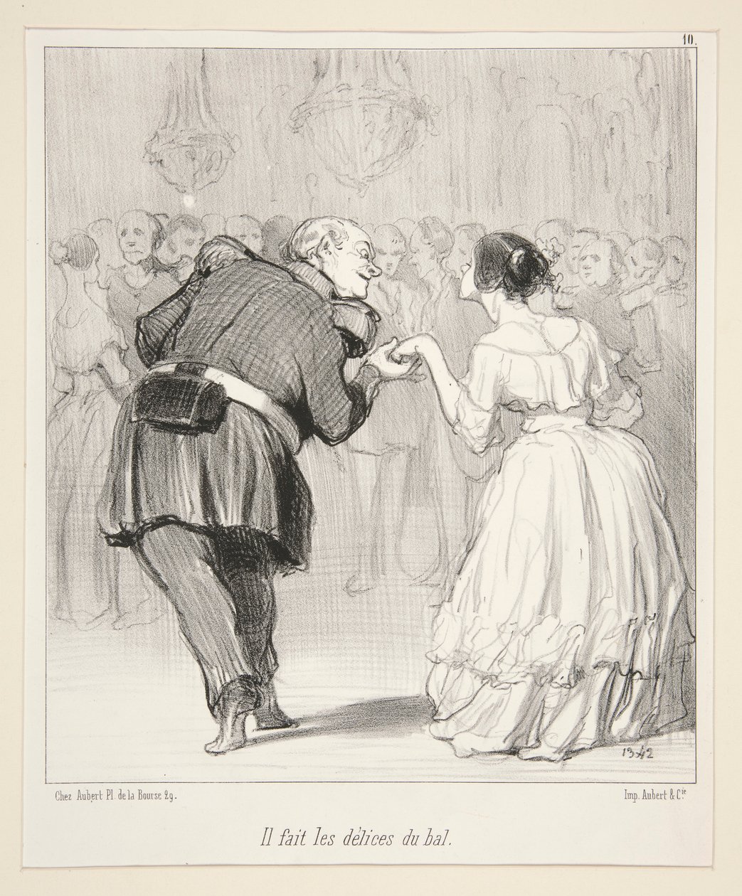 Ő készíti a bál gyönyöreit., a Les Banqueteurs-től alkotó: Honoré Daumier