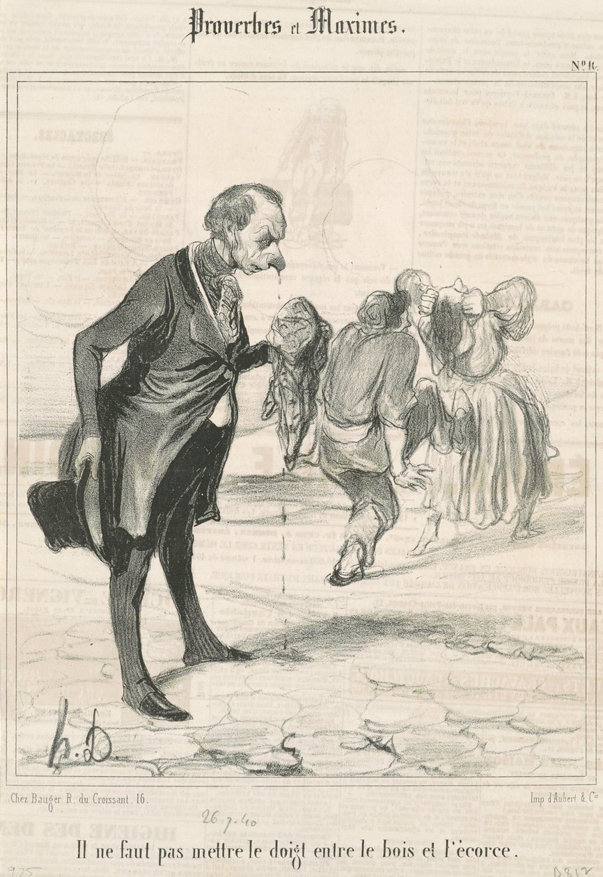 Ne tedd az ujjad... alkotó: Honoré Daumier