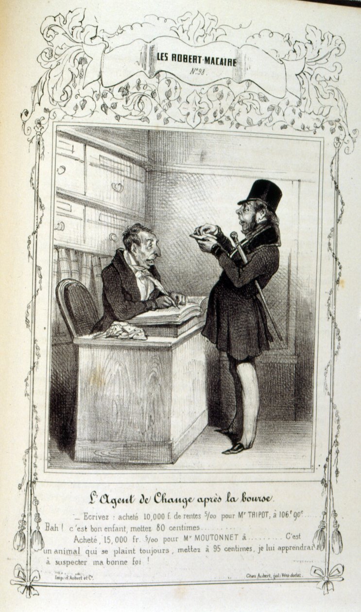 Illusztráció ötletekről és legendákról Philipon, Les Cent és Robert Macaire címmel alkotó: Honoré Daumier