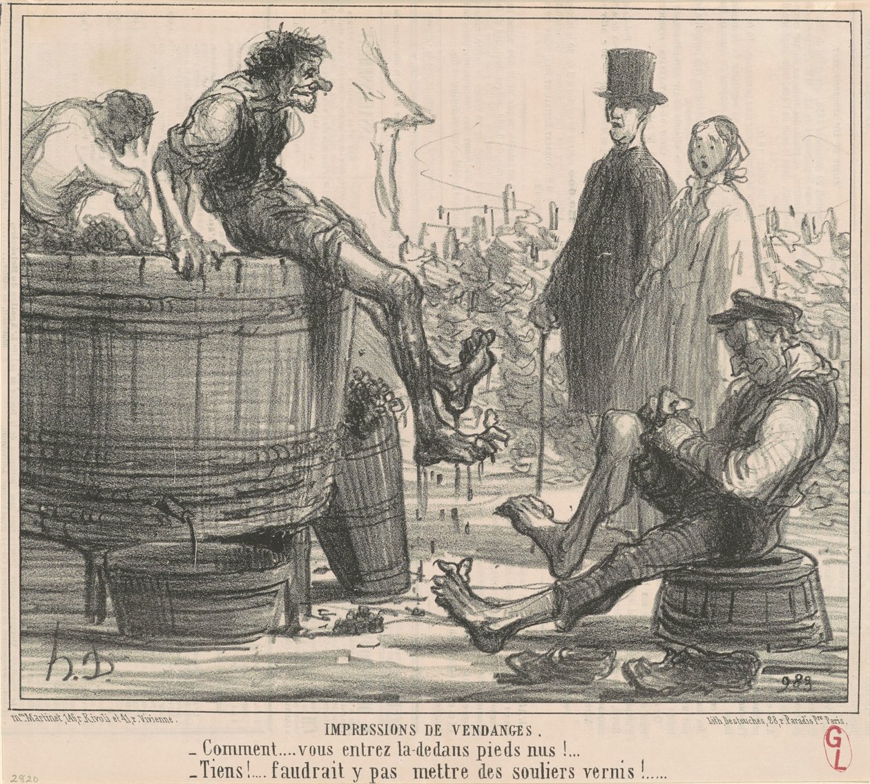Szüreti benyomások alkotó: Honoré Daumier