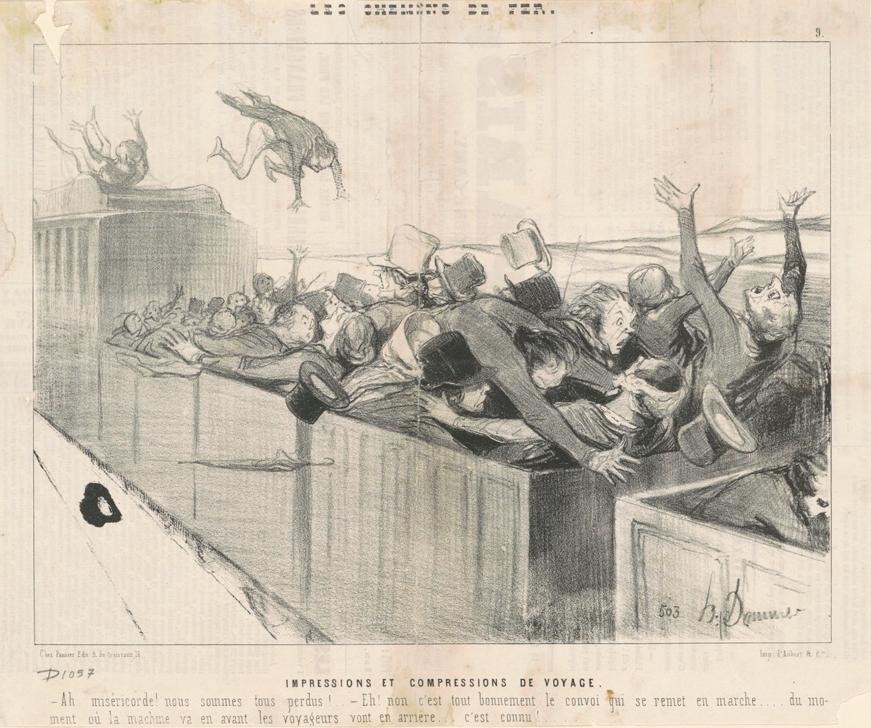Utazási nyomatok és tömörítések alkotó: Honoré Daumier