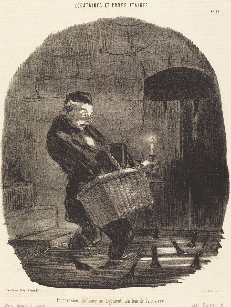 A bérlés hátránya... nem messze a folyótól alkotó: Honoré Daumier