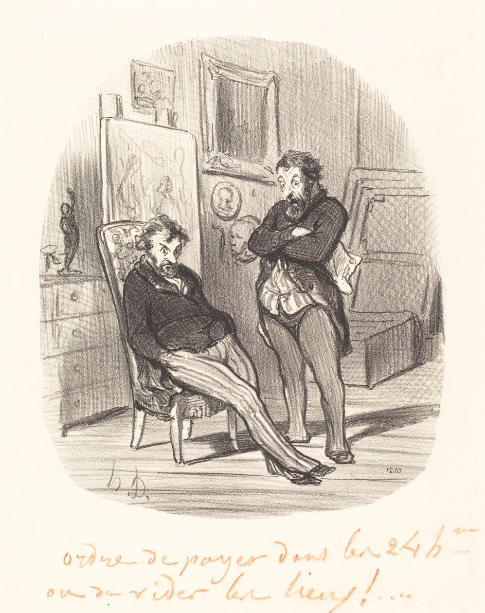 A rossz festmény elküldésének hátránya... alkotó: Honoré Daumier