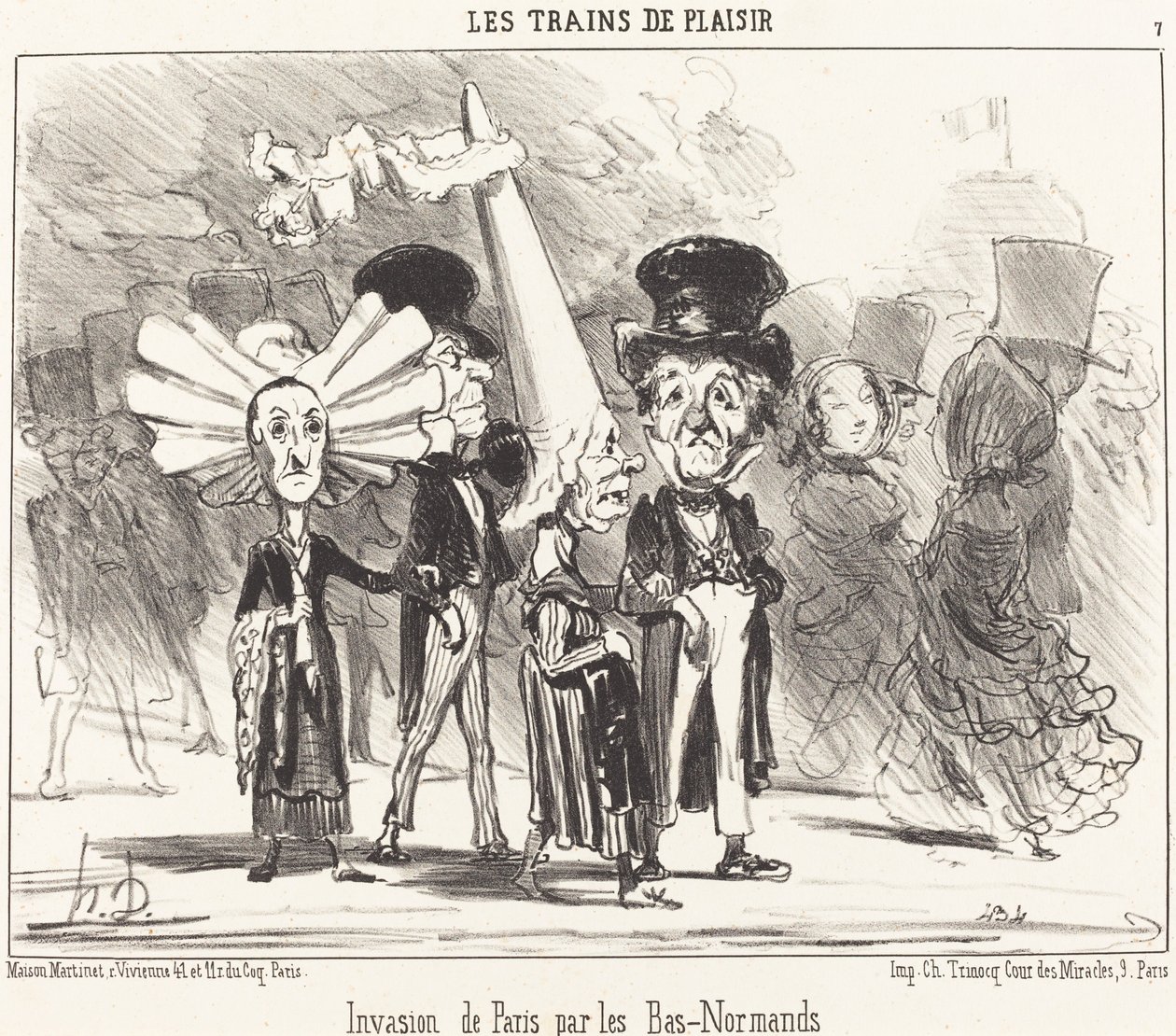 Az alsó-normannok Párizs inváziója alkotó: Honoré Daumier