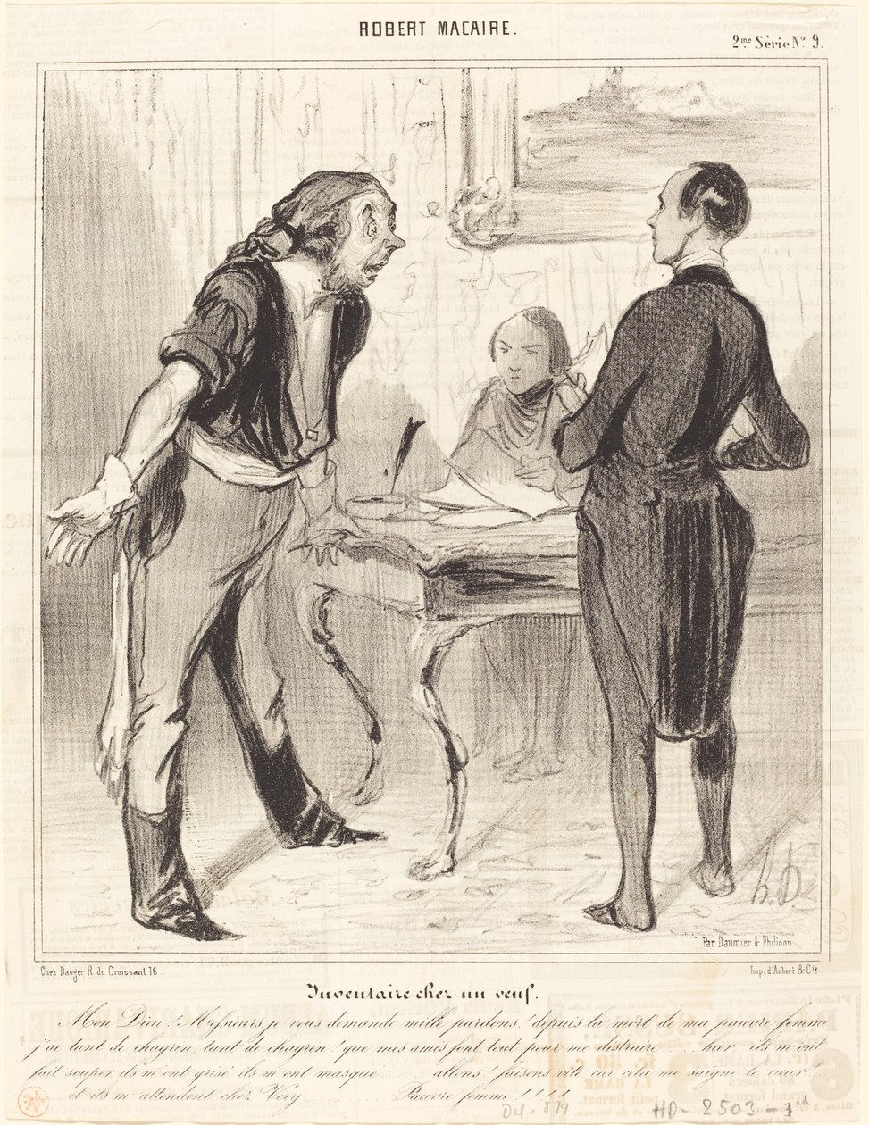 Leltár egy özvegyben alkotó: Honoré Daumier