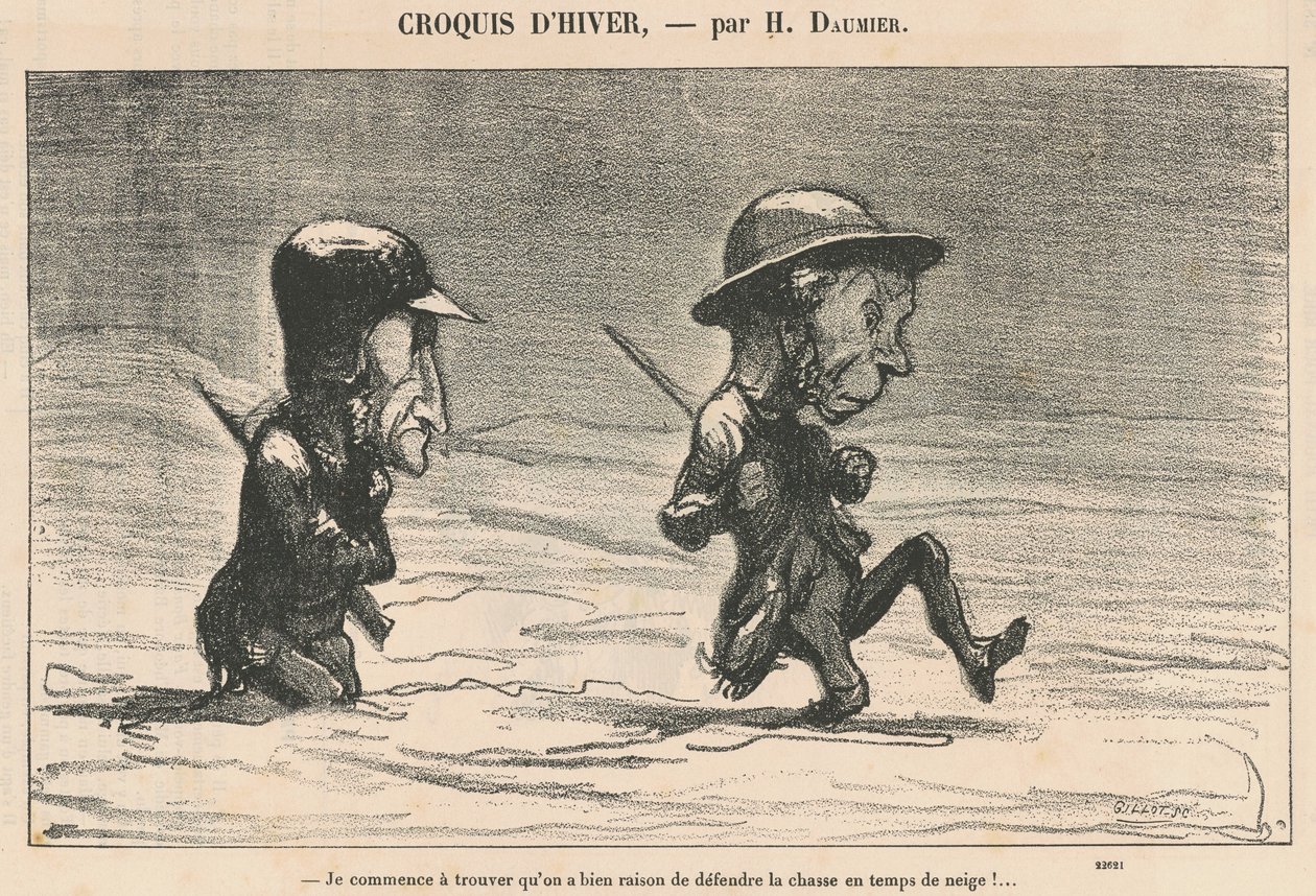 Kezdem megtalálni... havas időben! ... alkotó: Honoré Daumier