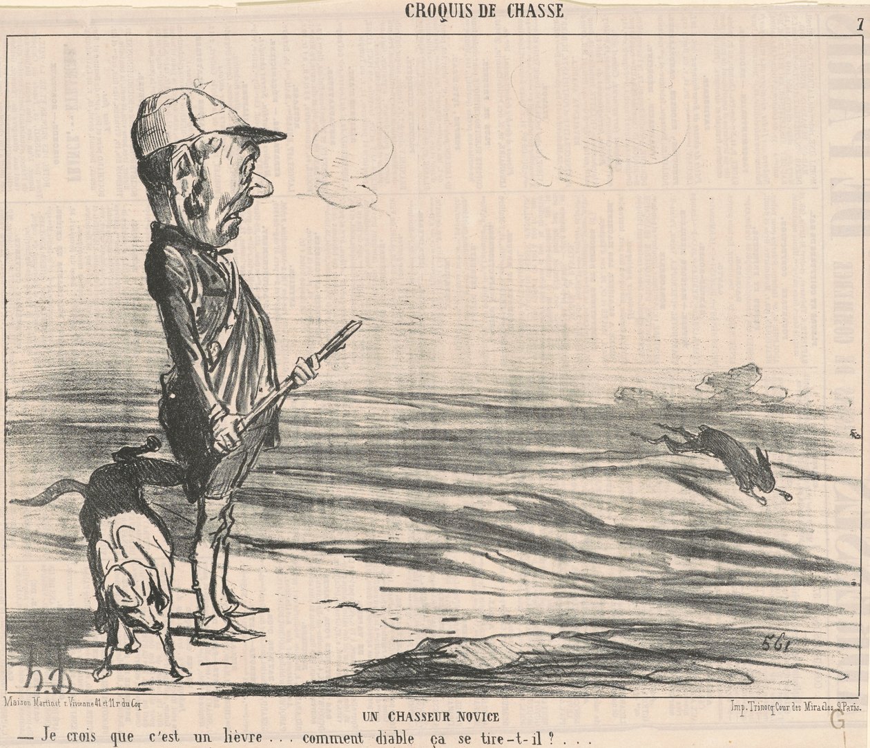 Szerintem egy nyúl... alkotó: Honoré Daumier