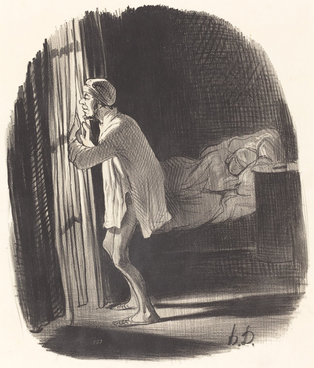 Azt hiszem, hallottam egy bagoly énekét... alkotó: Honoré Daumier