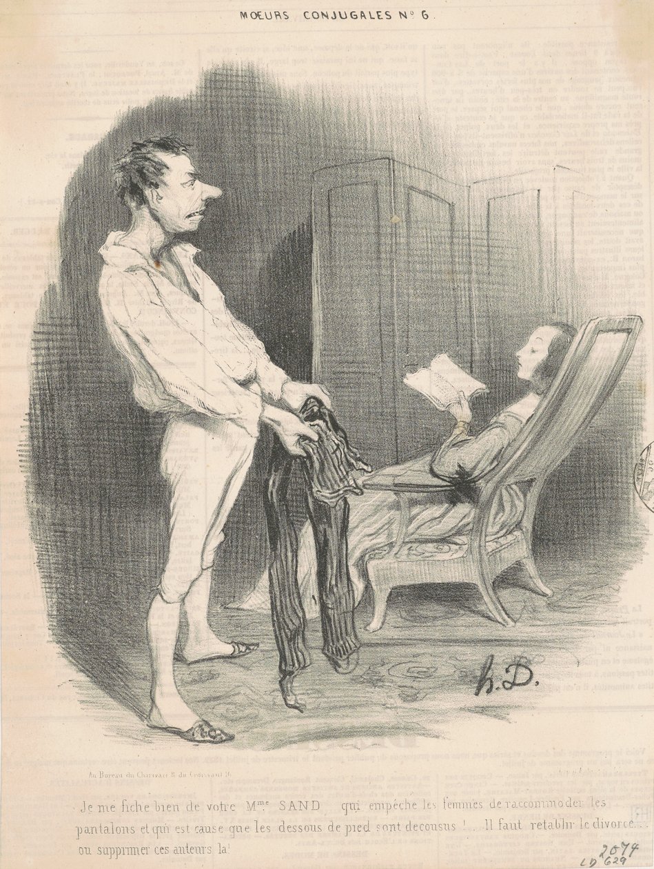 Nem érdekel a Mrs. Sand... alkotó: Honoré Daumier