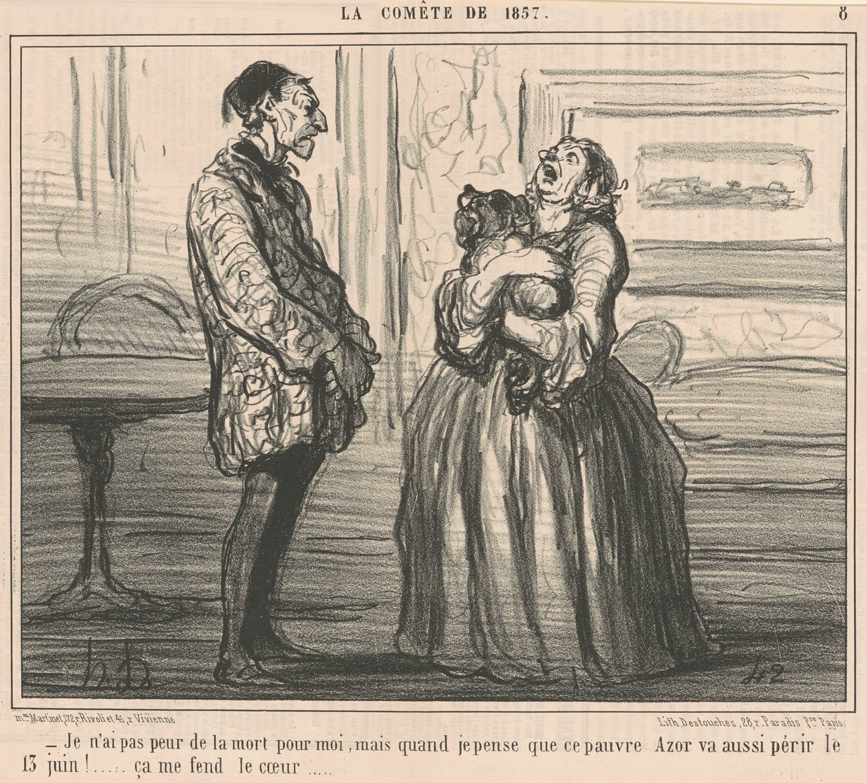 Én nem félek a haláltól... alkotó: Honoré Daumier