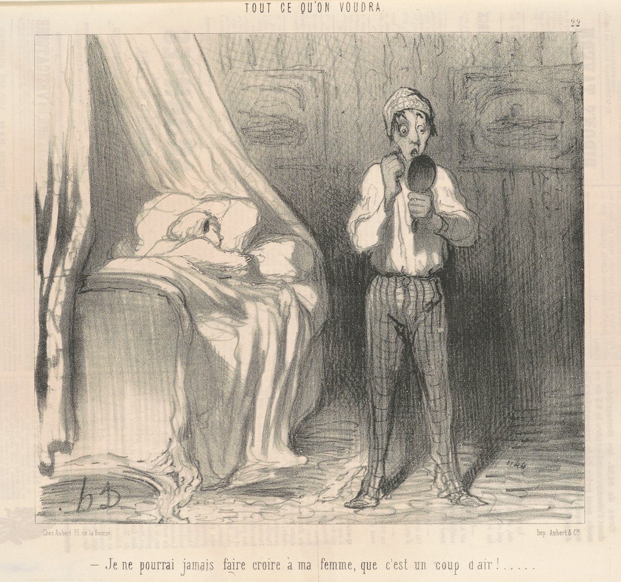 Soha nem tudtam elhitetni a feleségemmel... alkotó: Honoré Daumier