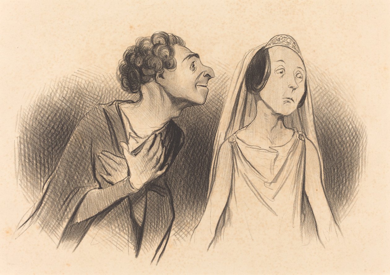 Szerelmesebben távozom, mint valaha... alkotó: Honoré Daumier