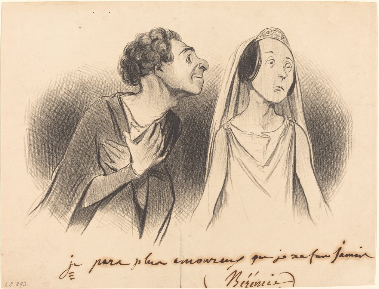 Szerelmesebben távozom, mint valaha... alkotó: Honoré Daumier