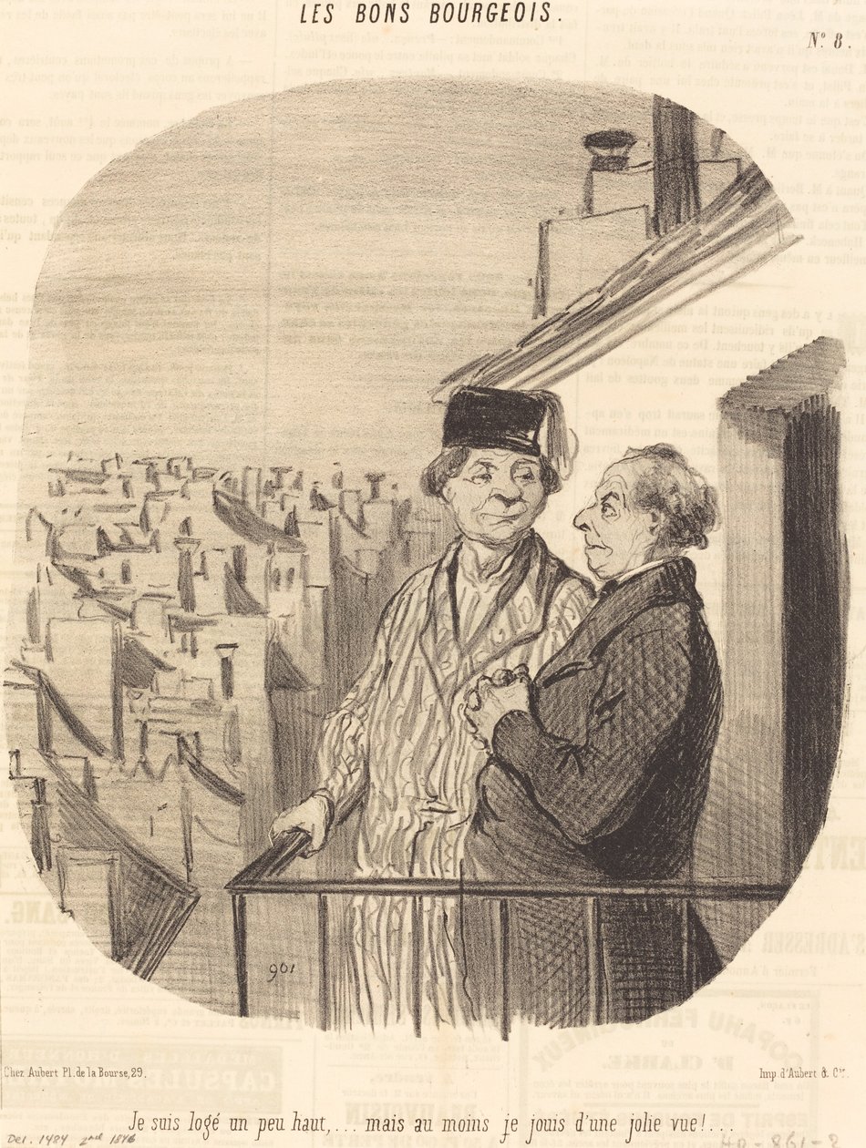 Kicsit magasan lakom... de... élvezem a szép kilátást! alkotó: Honoré Daumier