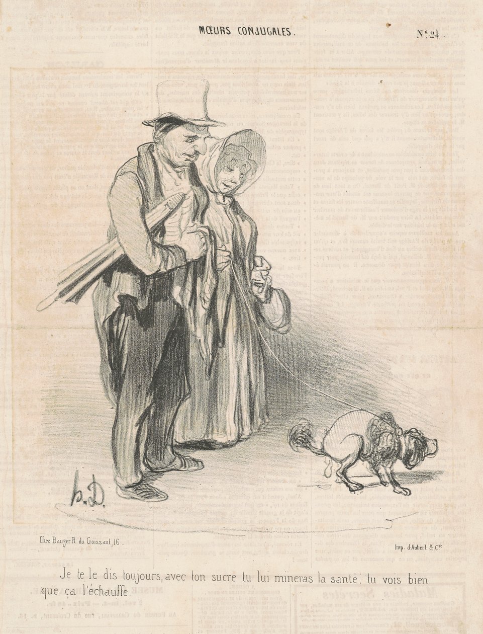 Mindig azt mondom neked, a cukroddal... alkotó: Honoré Daumier