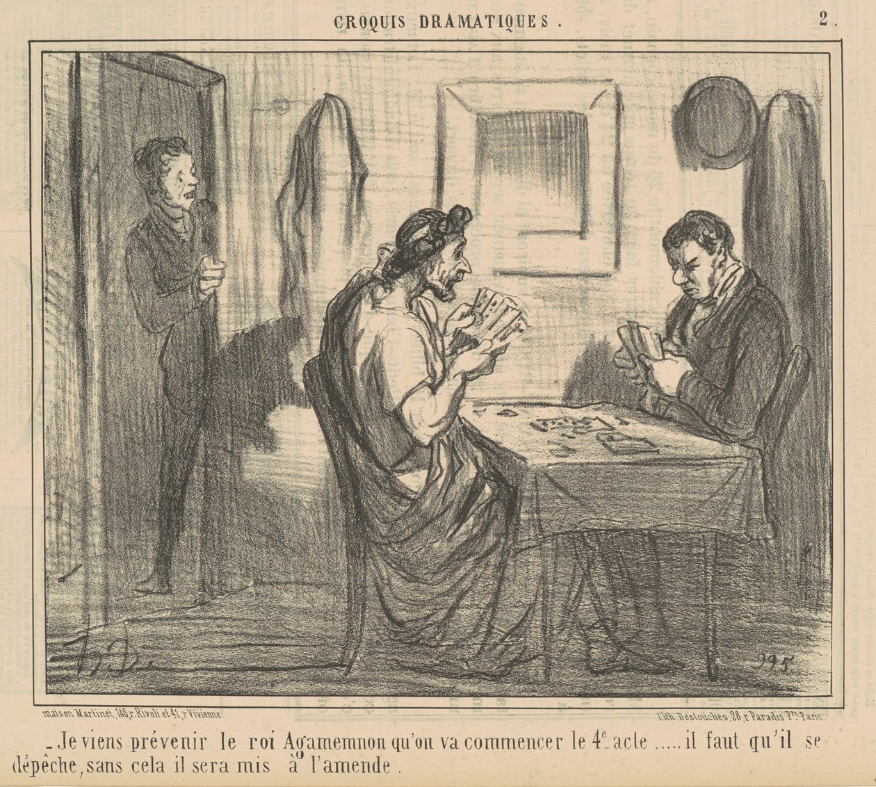 Azért jöttem, hogy figyelmeztessem Agamemnon királyt... alkotó: Honoré Daumier