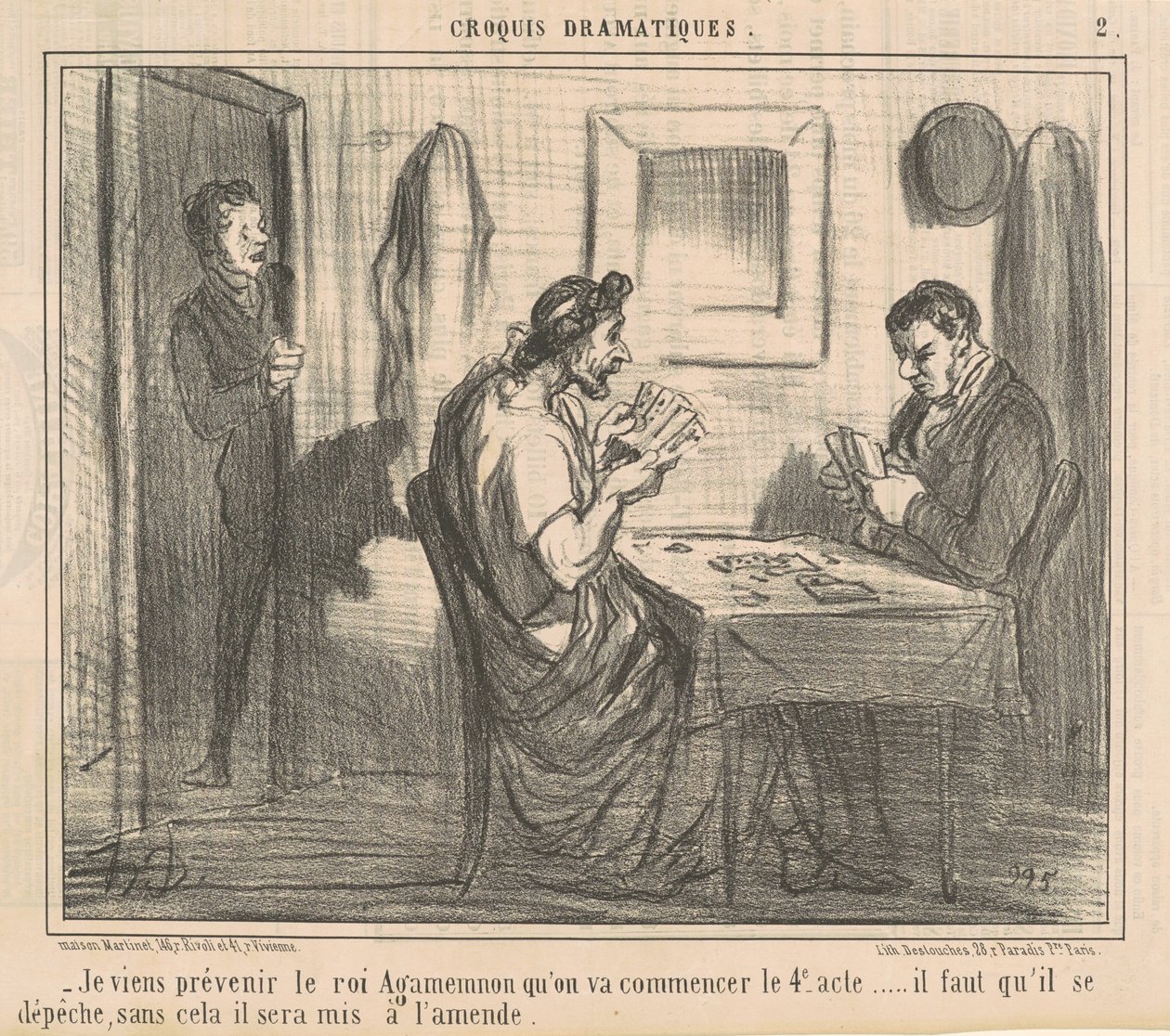 Azért jöttem, hogy figyelmeztessem Agamemnon királyt... alkotó: Honoré Daumier