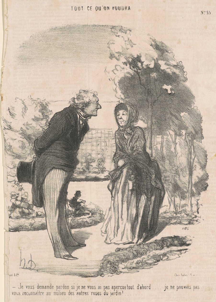 Elnézést kérek, ha nem láttalak... alkotó: Honoré Daumier