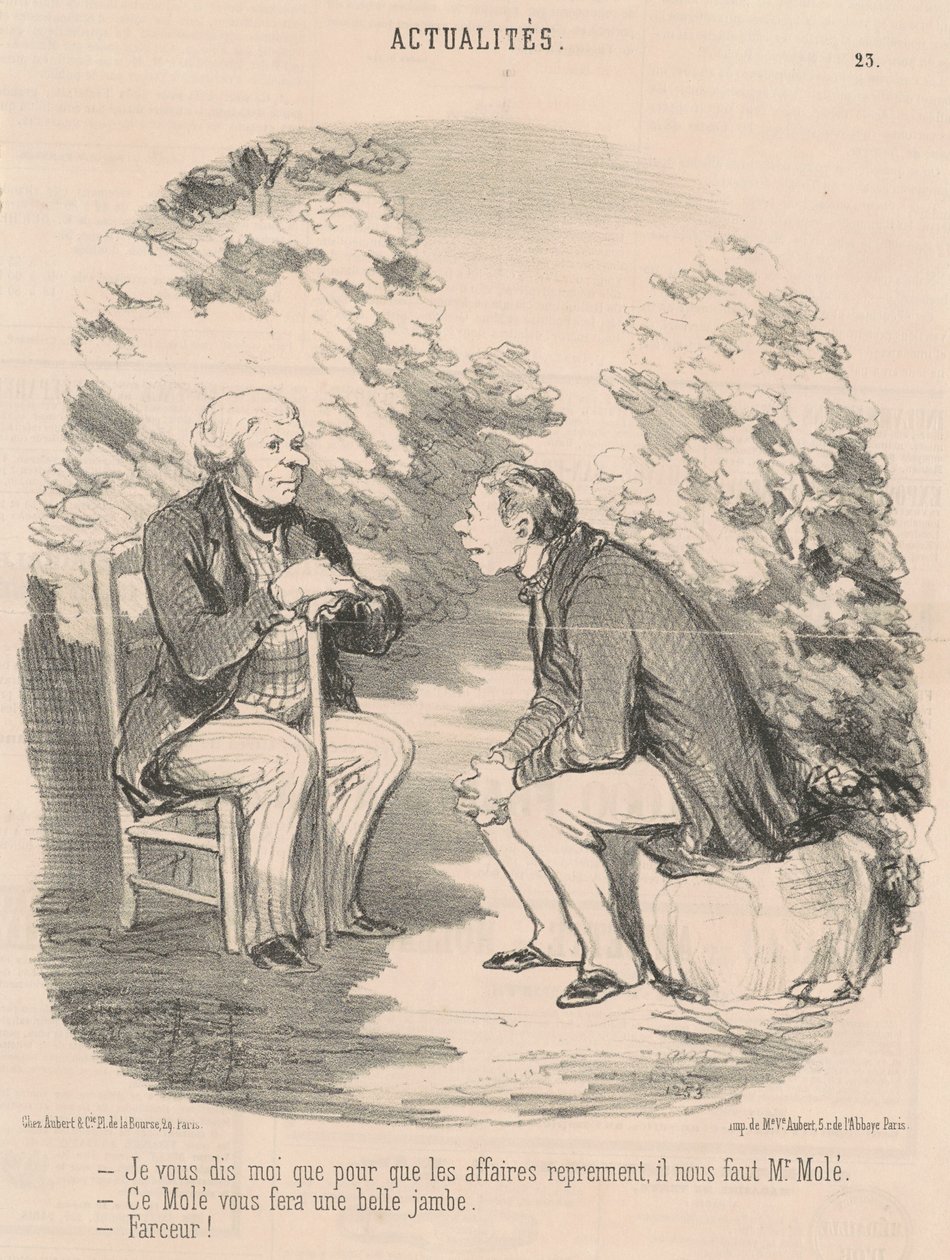Mondom, hogy... szükségünk van Molé úrra... alkotó: Honoré Daumier
