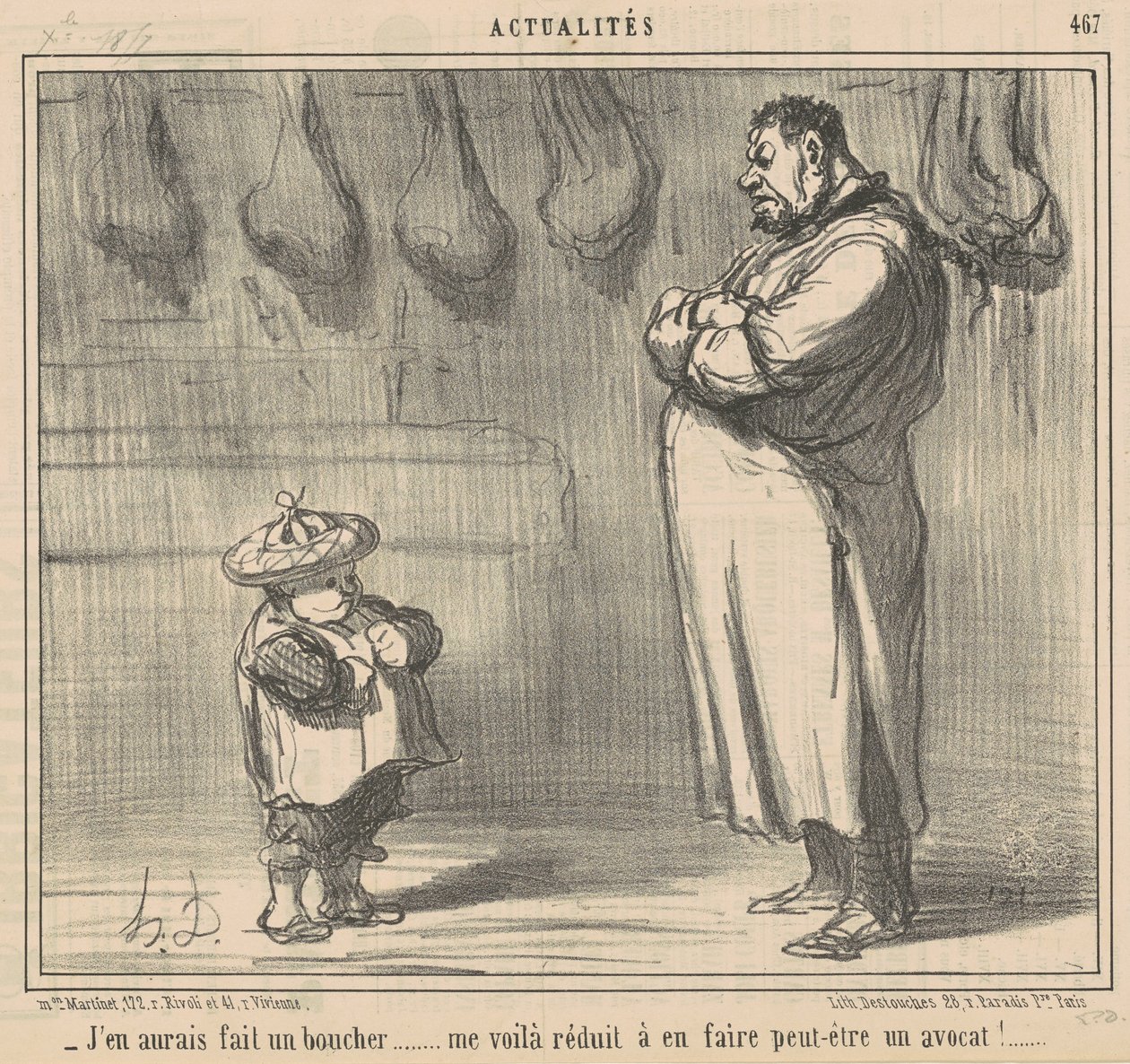 Csináltam volna egy hentest... alkotó: Honoré Daumier