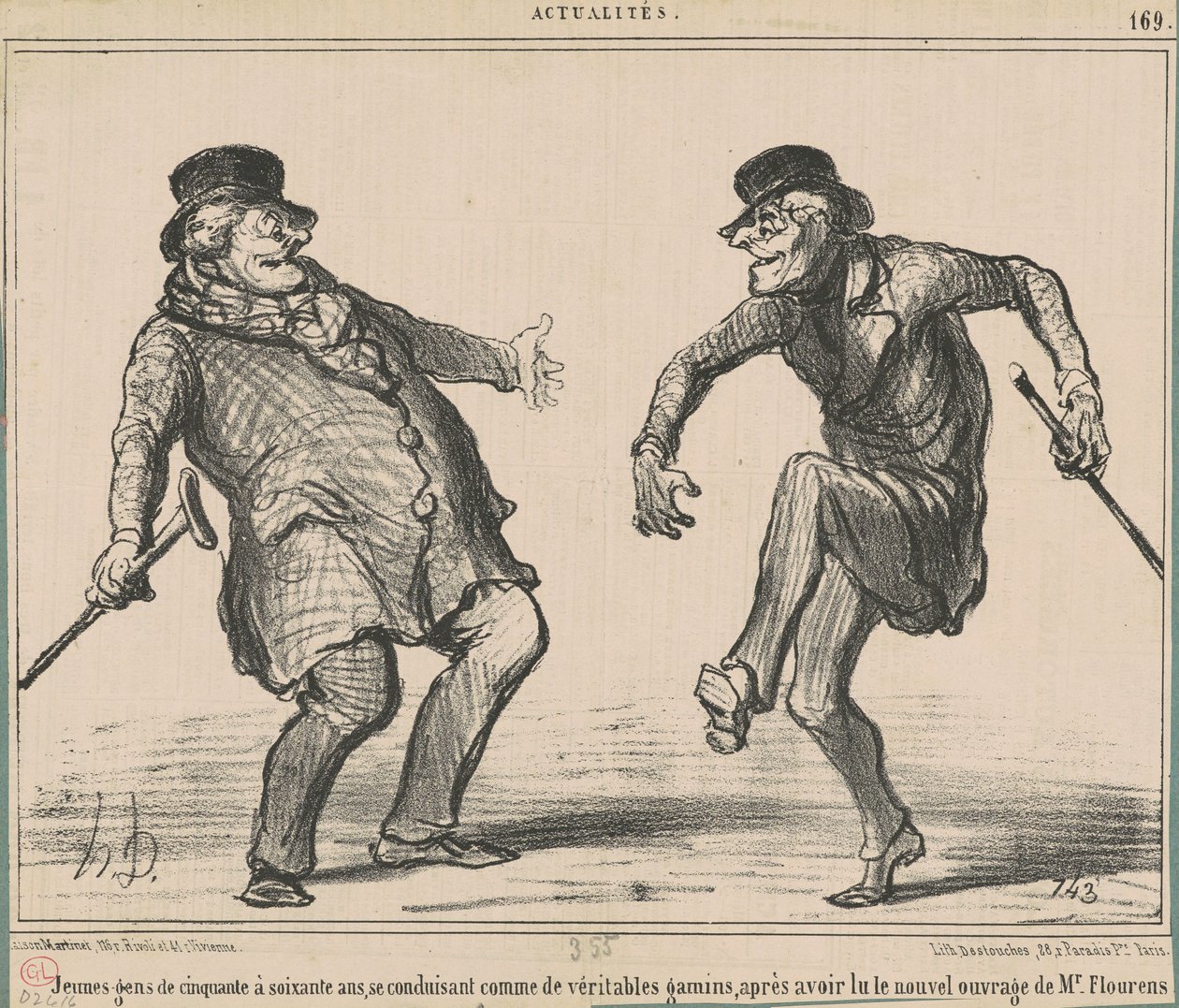 Ötven-hatvan éves fiatalok... alkotó: Honoré Daumier