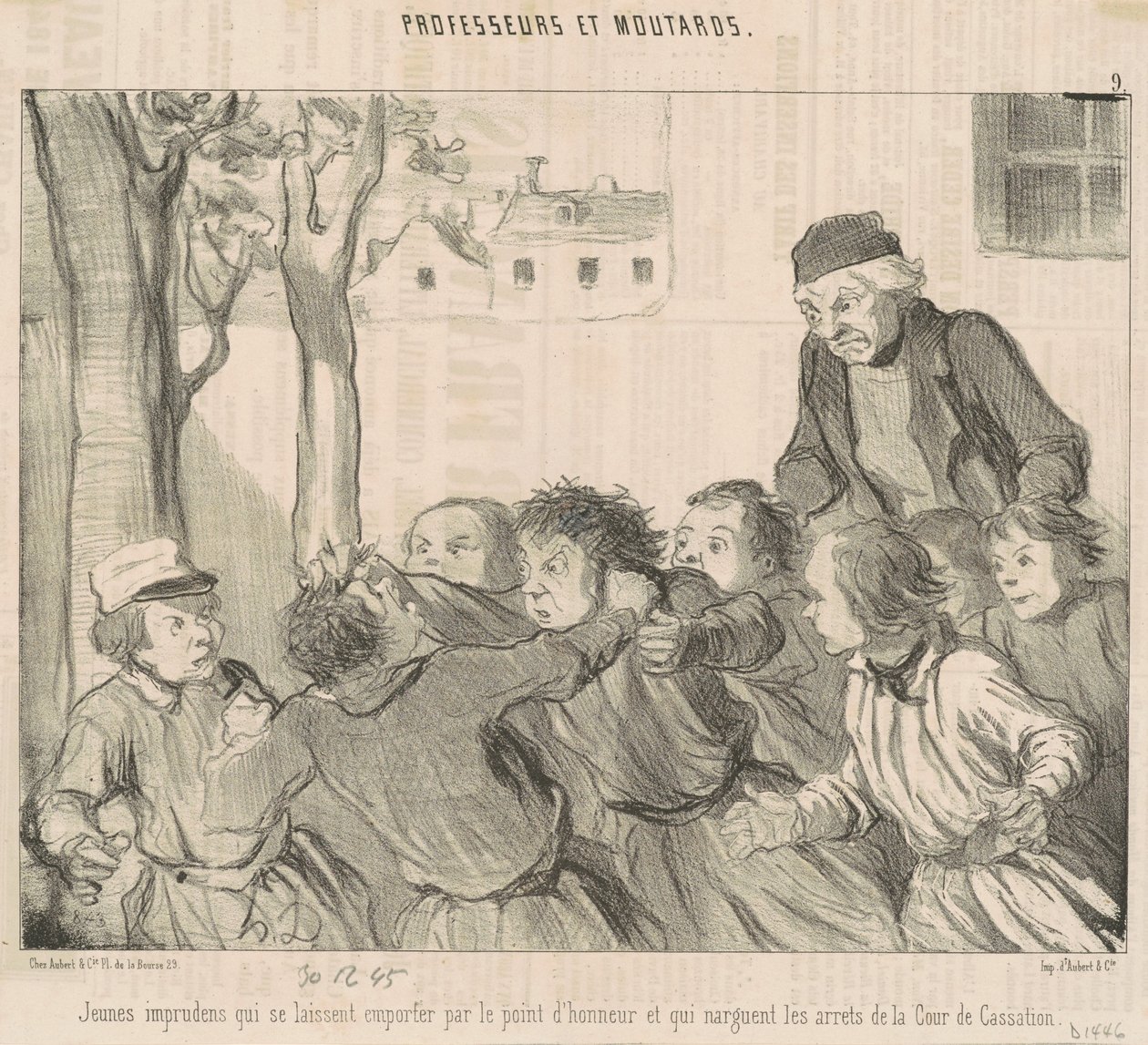 Meggondolatlan fiatalok, akik elragadtatják magukat... alkotó: Honoré Daumier