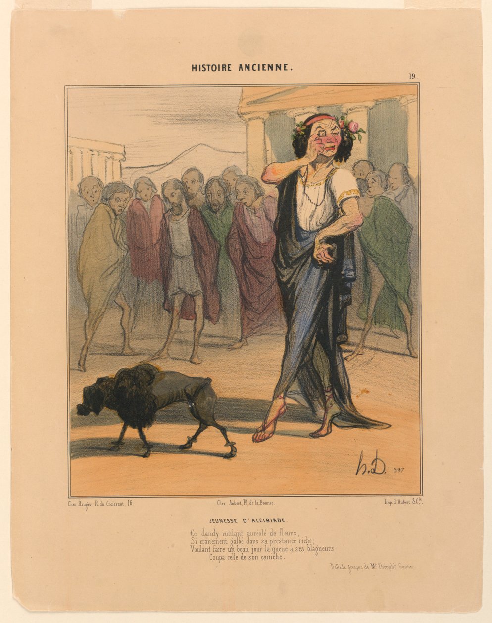 Alkibiadész ifjúsága, 19. tábla az ókori történelemből alkotó: Honoré Daumier