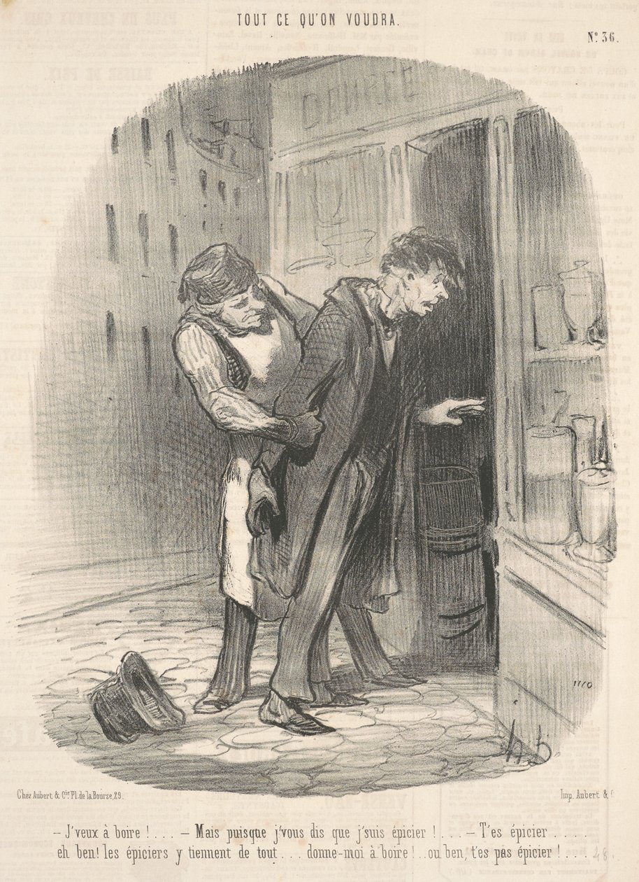 Inni akarok! De mióta mondom... alkotó: Honoré Daumier