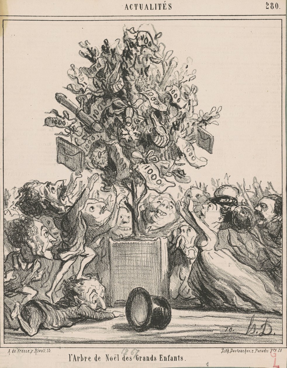 A nagy gyerekek karácsonyfája alkotó: Honoré Daumier
