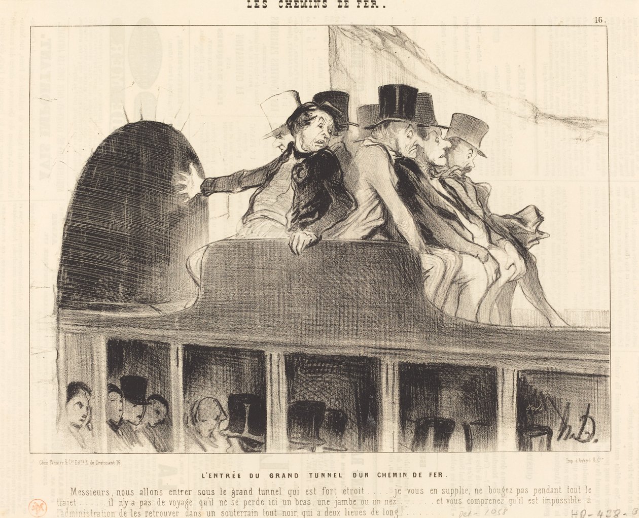 A vasúti nagy alagút bejárata alkotó: Honoré Daumier