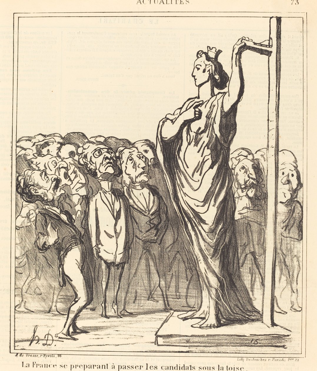 Franciaország készül átjutni... alkotó: Honoré Daumier