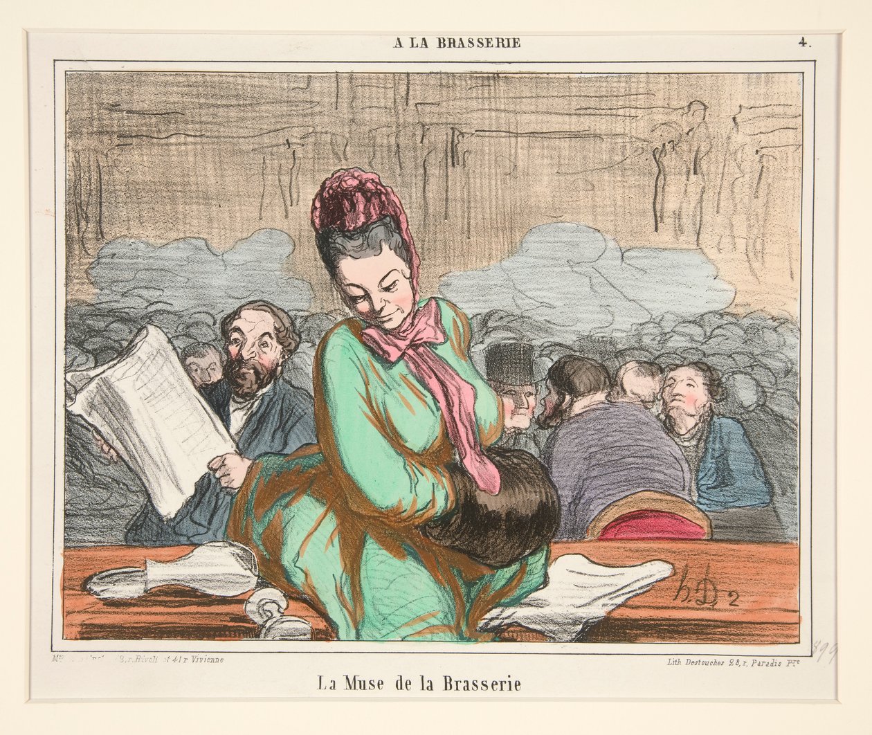 A Brewery Muse, az A La Brasserie-től alkotó: Honoré Daumier