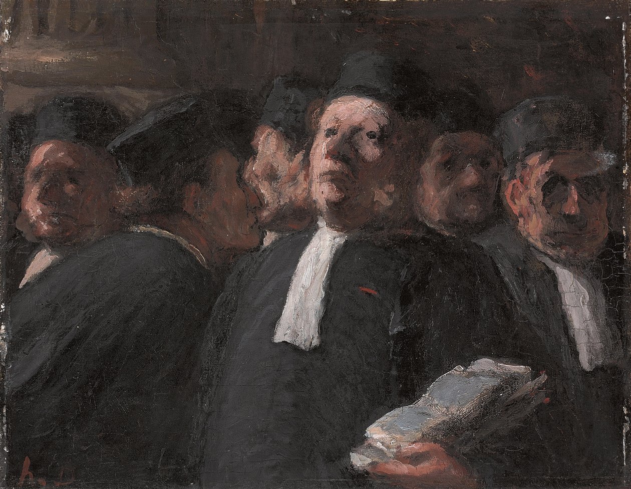 A Salle des Pas-perdus a Palais de Justice-ban, alkotó: Honoré Daumier