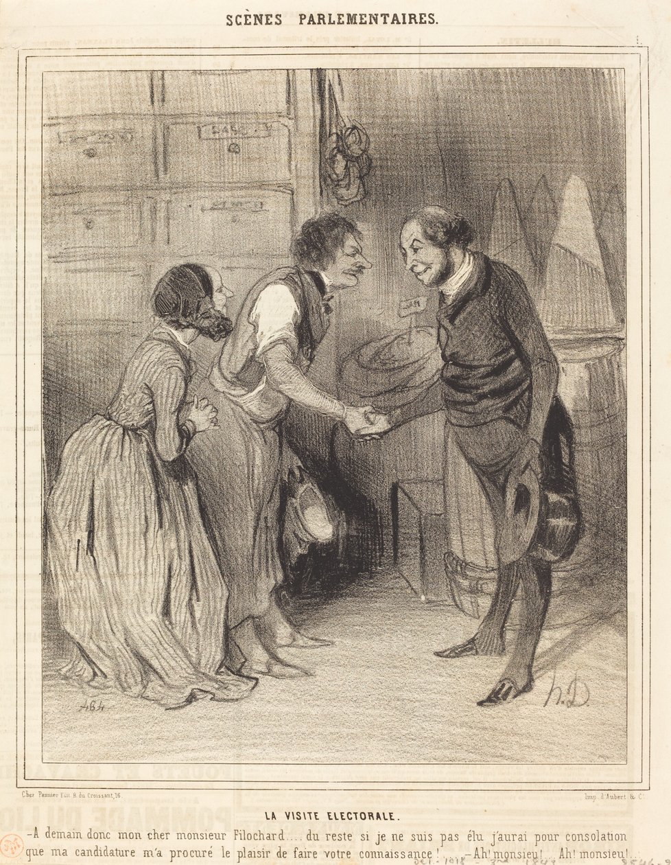 A választási látogatás alkotó: Honoré Daumier