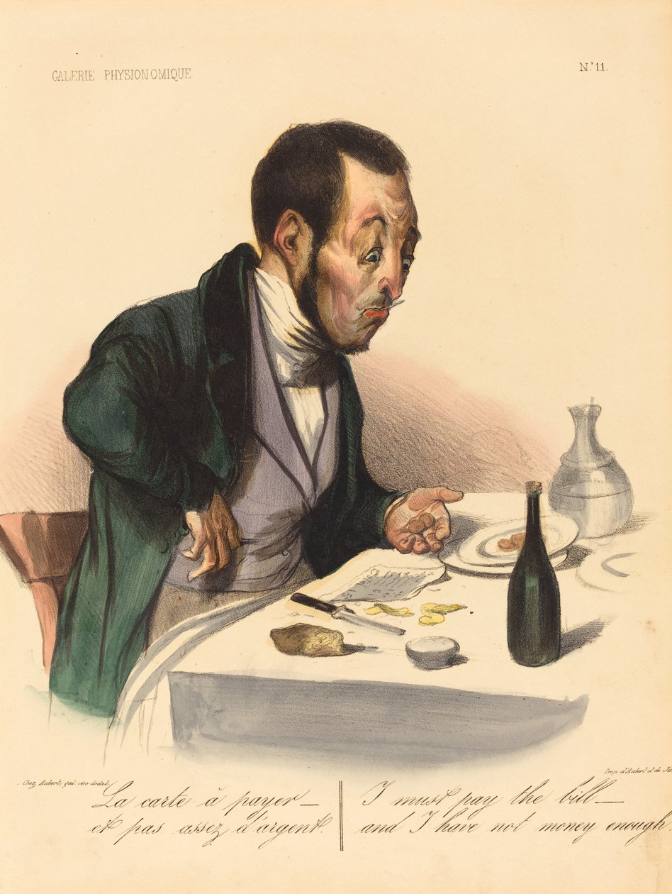 A fizetéshez szükséges kártya alkotó: Honoré Daumier