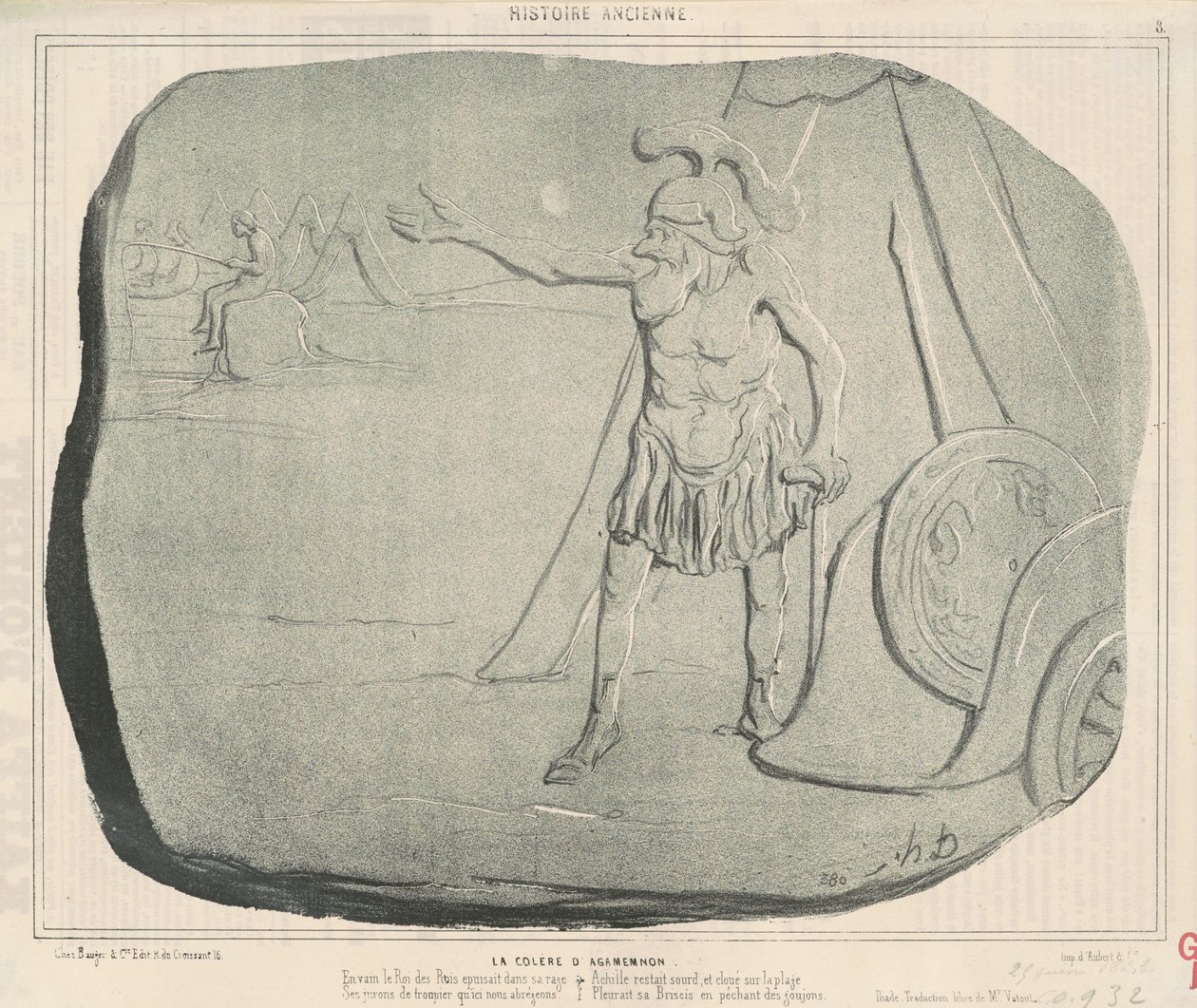 Agamemnon haragja alkotó: Honoré Daumier