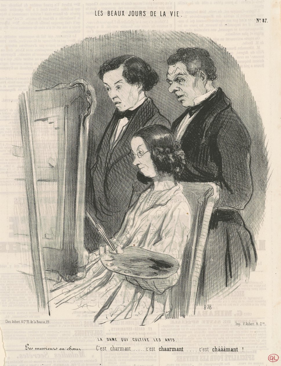 A művészetet művelő hölgy alkotó: Honoré Daumier