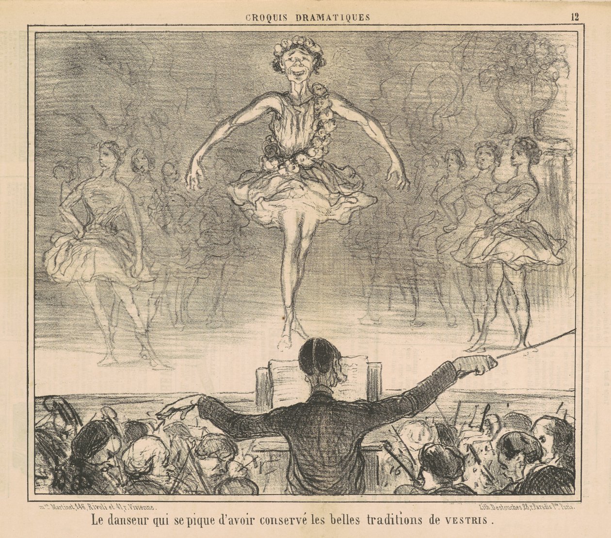 A táncosnő, aki büszke arra, hogy megtartotta... alkotó: Honoré Daumier