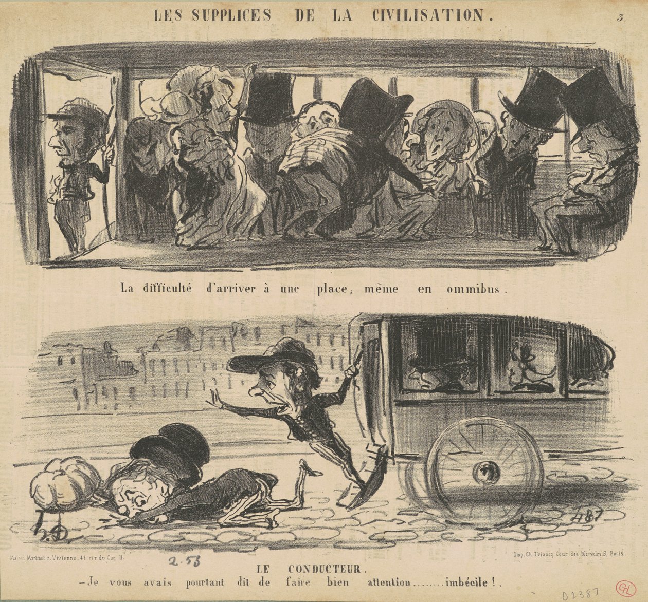 Egy helyre való eljutás nehézsége alkotó: Honoré Daumier