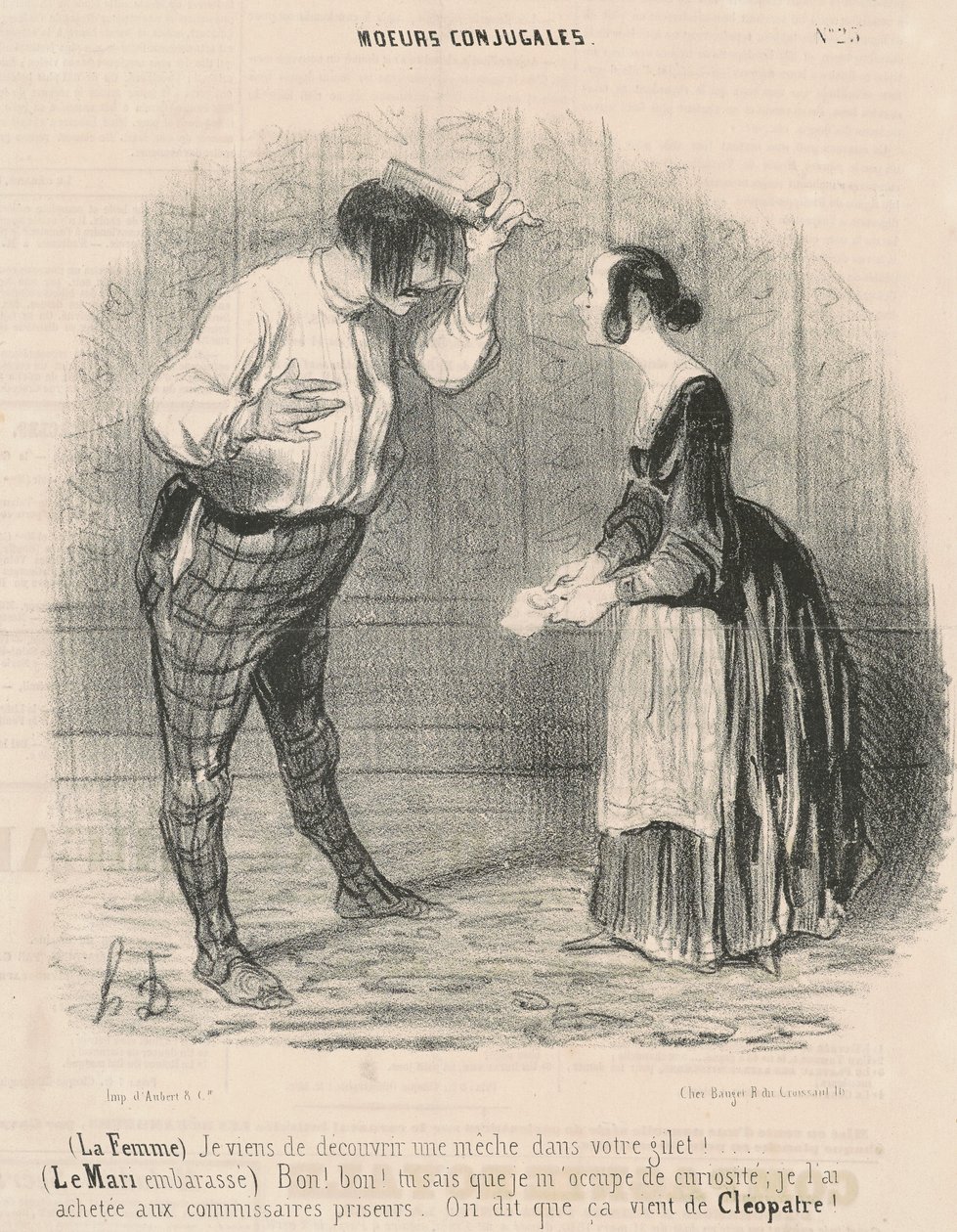 Feleség. Most fedeztem fel egy kanócot... alkotó: Honoré Daumier