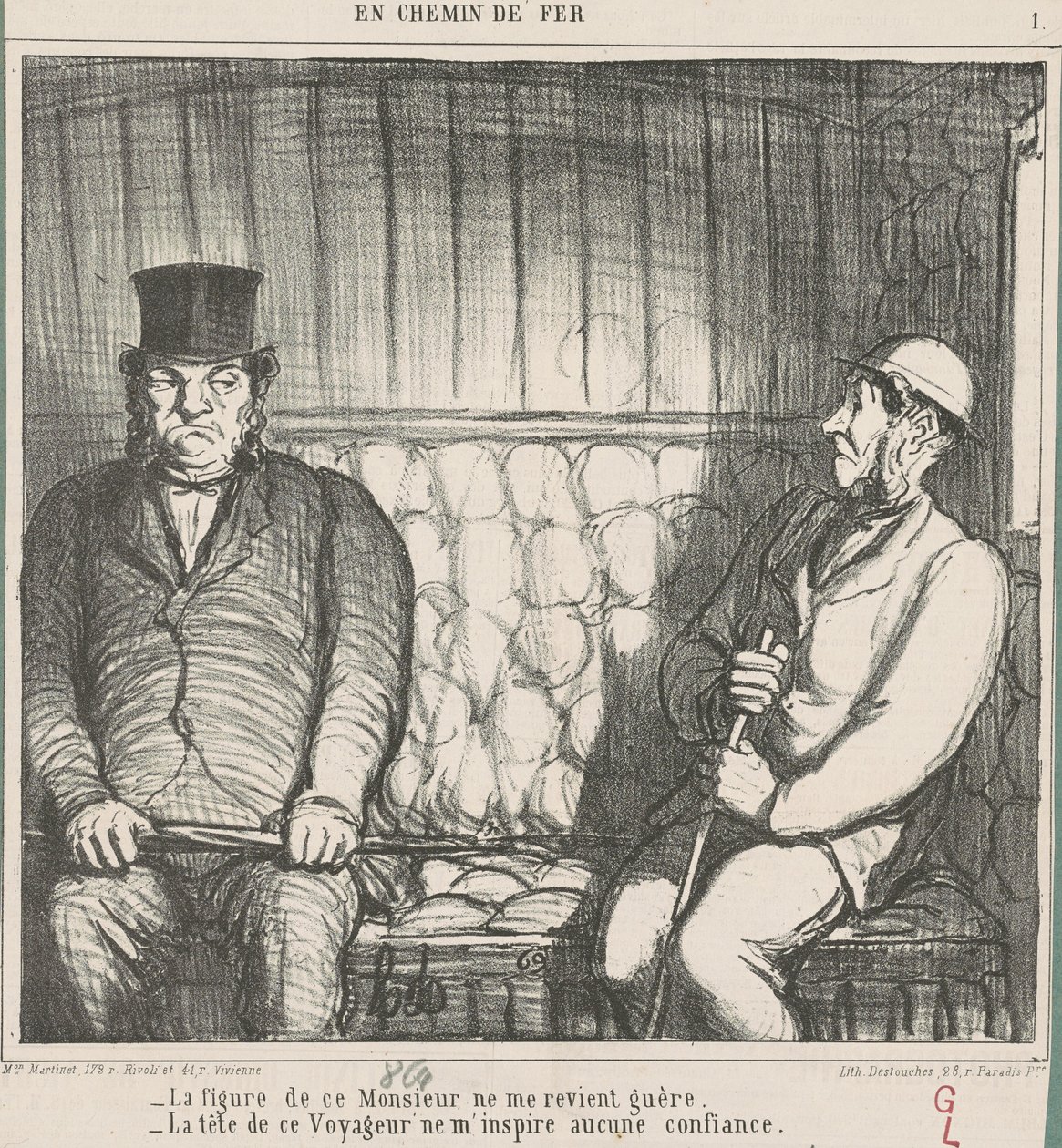 Ennek az úriembernek az arca szinte eszébe sem jut... alkotó: Honoré Daumier
